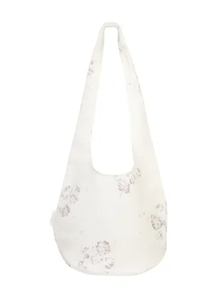 'Camille' - Vintage Lilac boho beach bag on Oyster Linen
