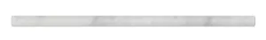 Carrara White Italian (Bianco Carrara) Marble 1/2 X 12 Pencil Liner Trim Molding (1, Honed)