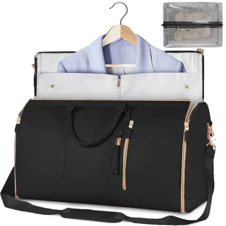 Carry-On Foldable PU Leather Garment Bag