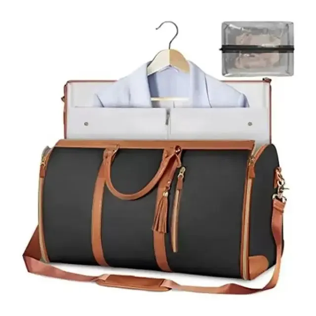 Carry-On Foldable PU Leather Garment Bag
