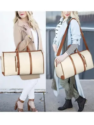 Carry-On Foldable PU Leather Garment Bag