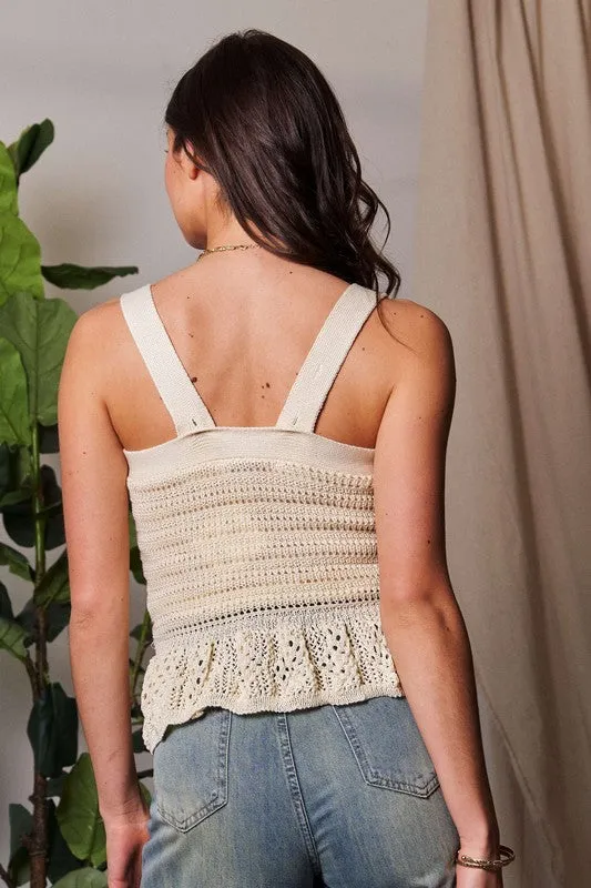 Cassidy Knit Tank- Natural