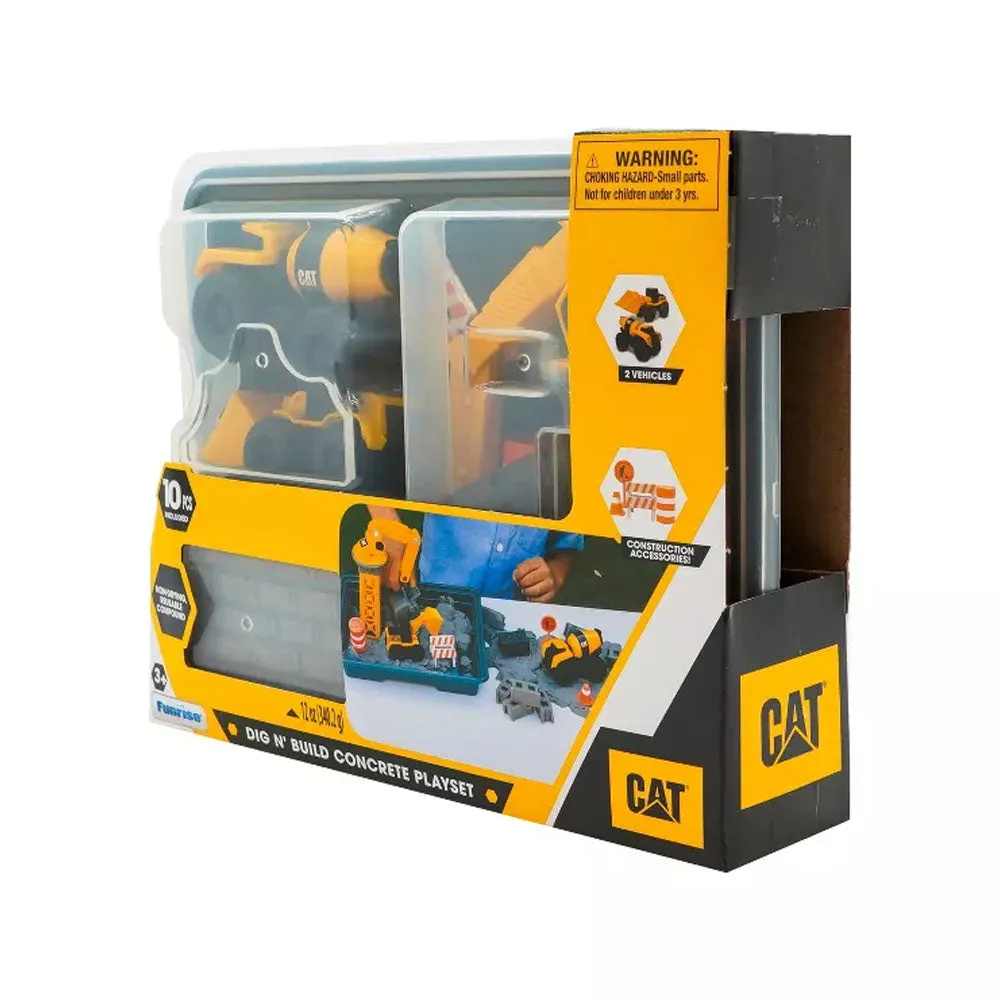 CAT Little Machines Dig N Build Concrete Playset