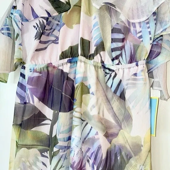 CeCe by Cynthia Steffe Tropical Cold Shoulder Maxi Dress NWT Size 2 (XS)