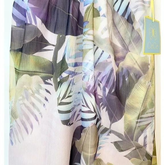 CeCe by Cynthia Steffe Tropical Cold Shoulder Maxi Dress NWT Size 2 (XS)