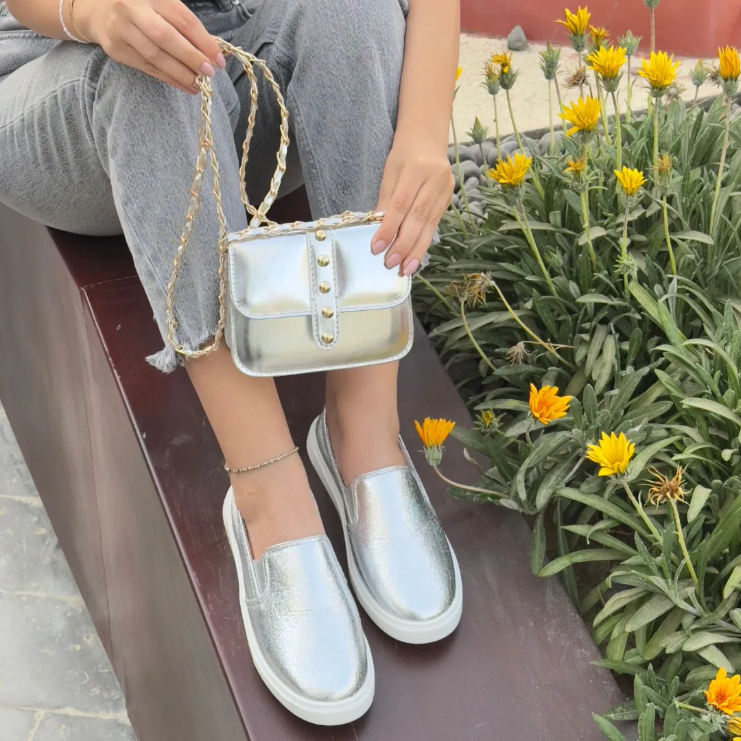 Celeste Charm Silver Bag