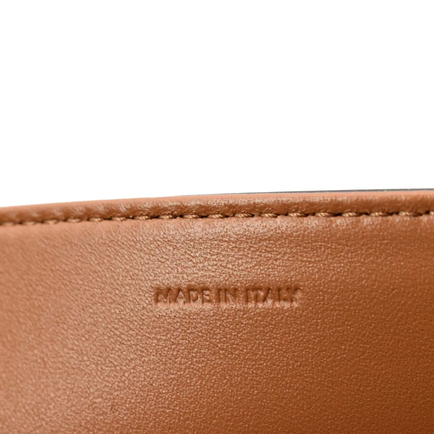CELINE Classique Triomphe Calfskin Leather Shoulder Bag Tan