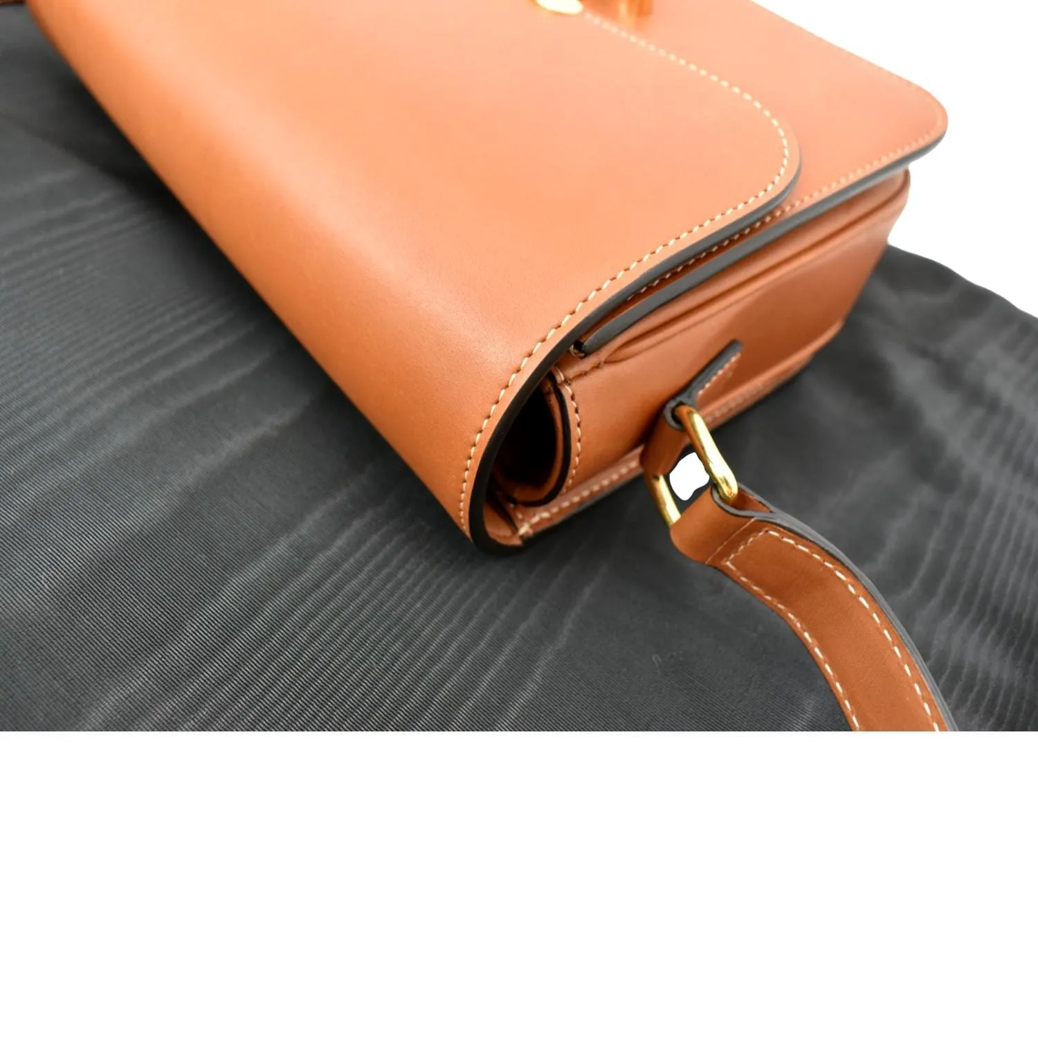 CELINE Classique Triomphe Calfskin Leather Shoulder Bag Tan