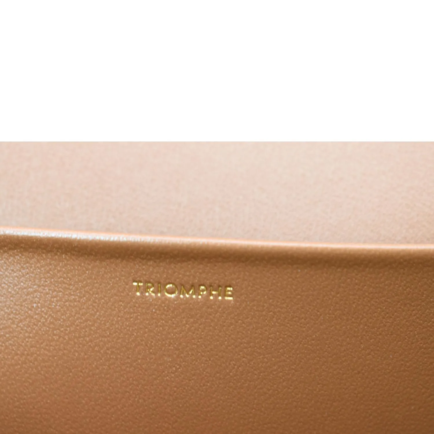 CELINE Classique Triomphe Calfskin Leather Shoulder Bag Tan