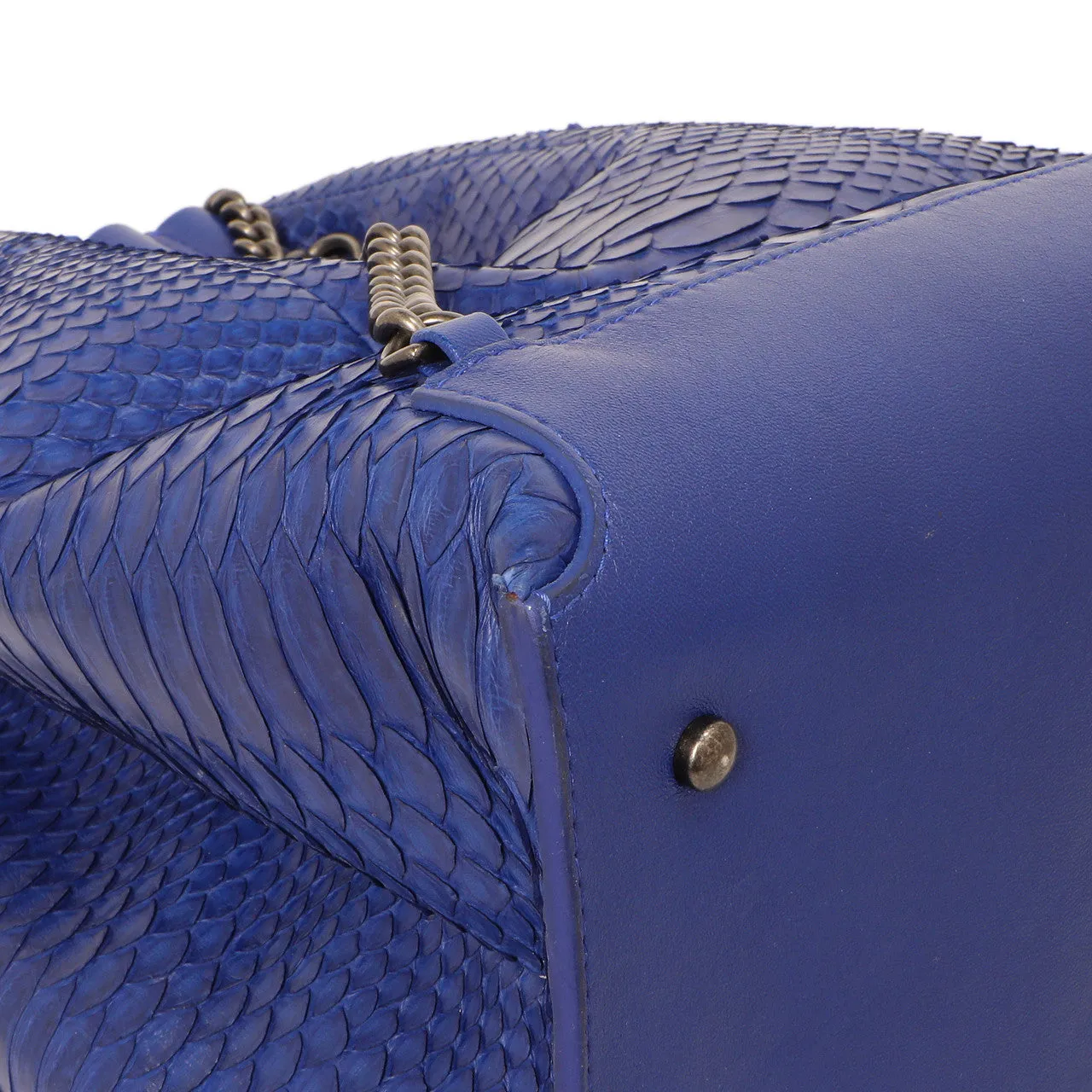 Chanel Blue Python Urban Luxury Drawstring Backpack