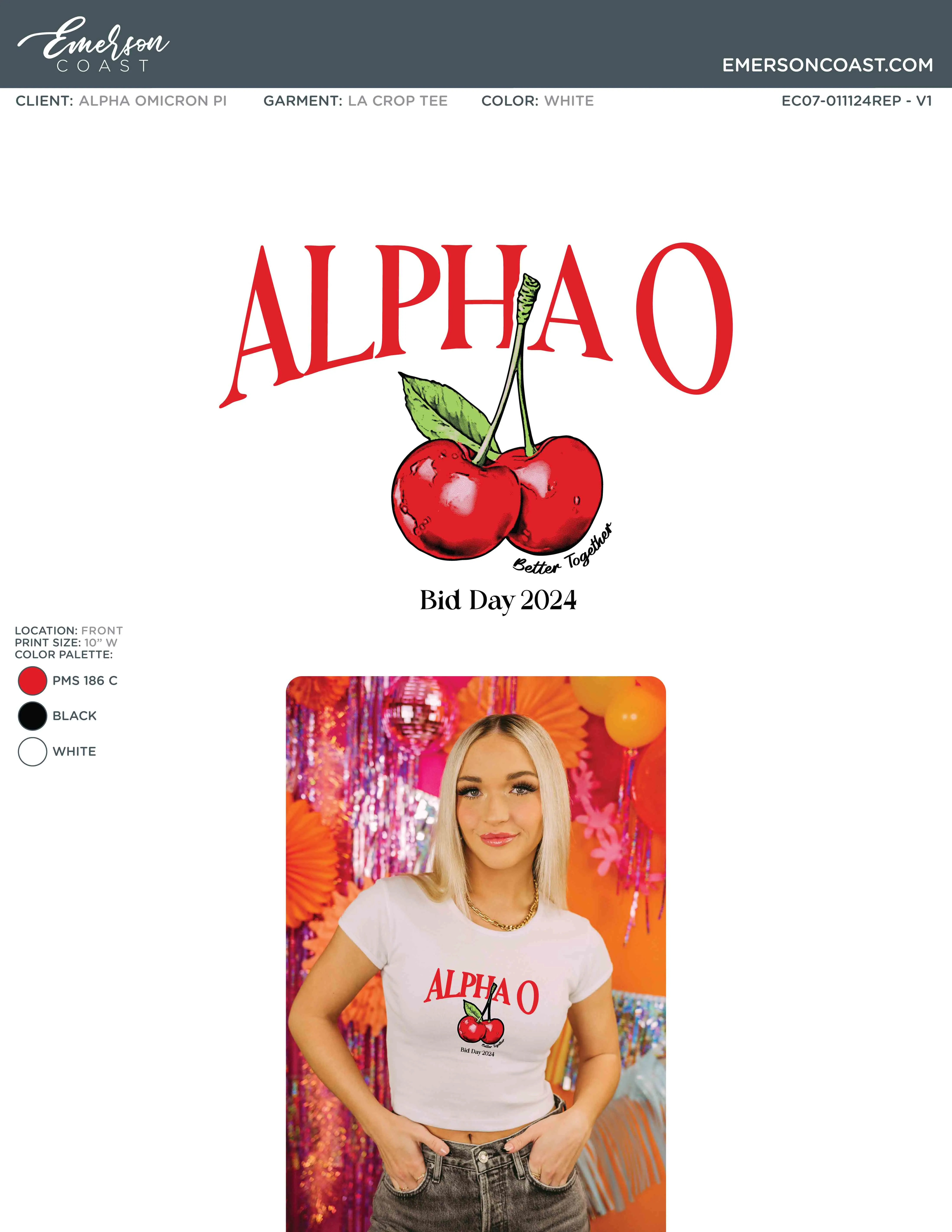 Cherry On Top Bid Day Design
