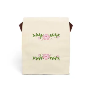 Chic Floral Canvas Lunch Bag for Stylish Days