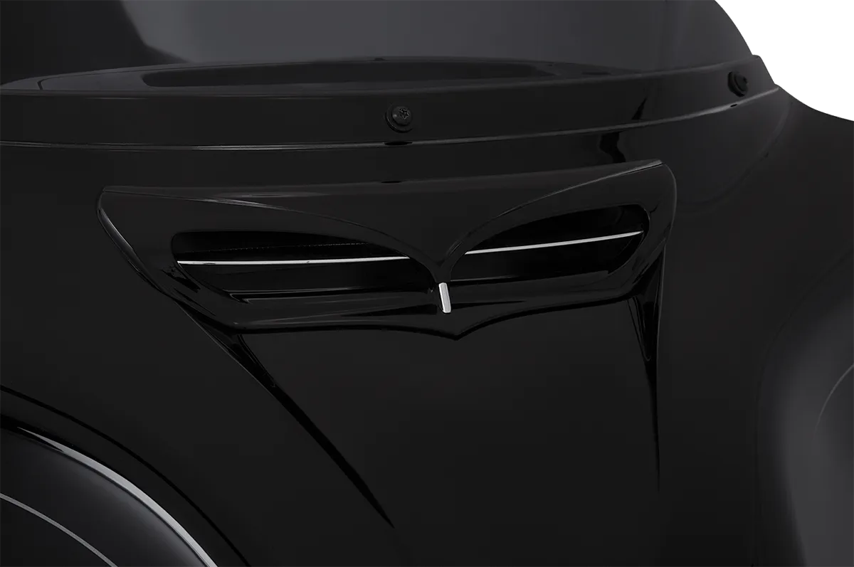 Ciro 40013 Fairing Vent Trim - Black/Chrome