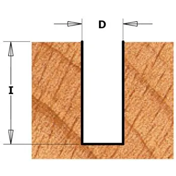 CMT 811.127.11 Straight Bit, 1/2" Diameter, 1/4" Shank, 3/4" Cutting Length