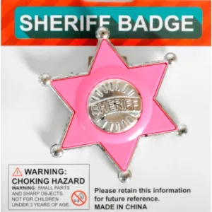 Cowgirl Pink Sheriff Badge