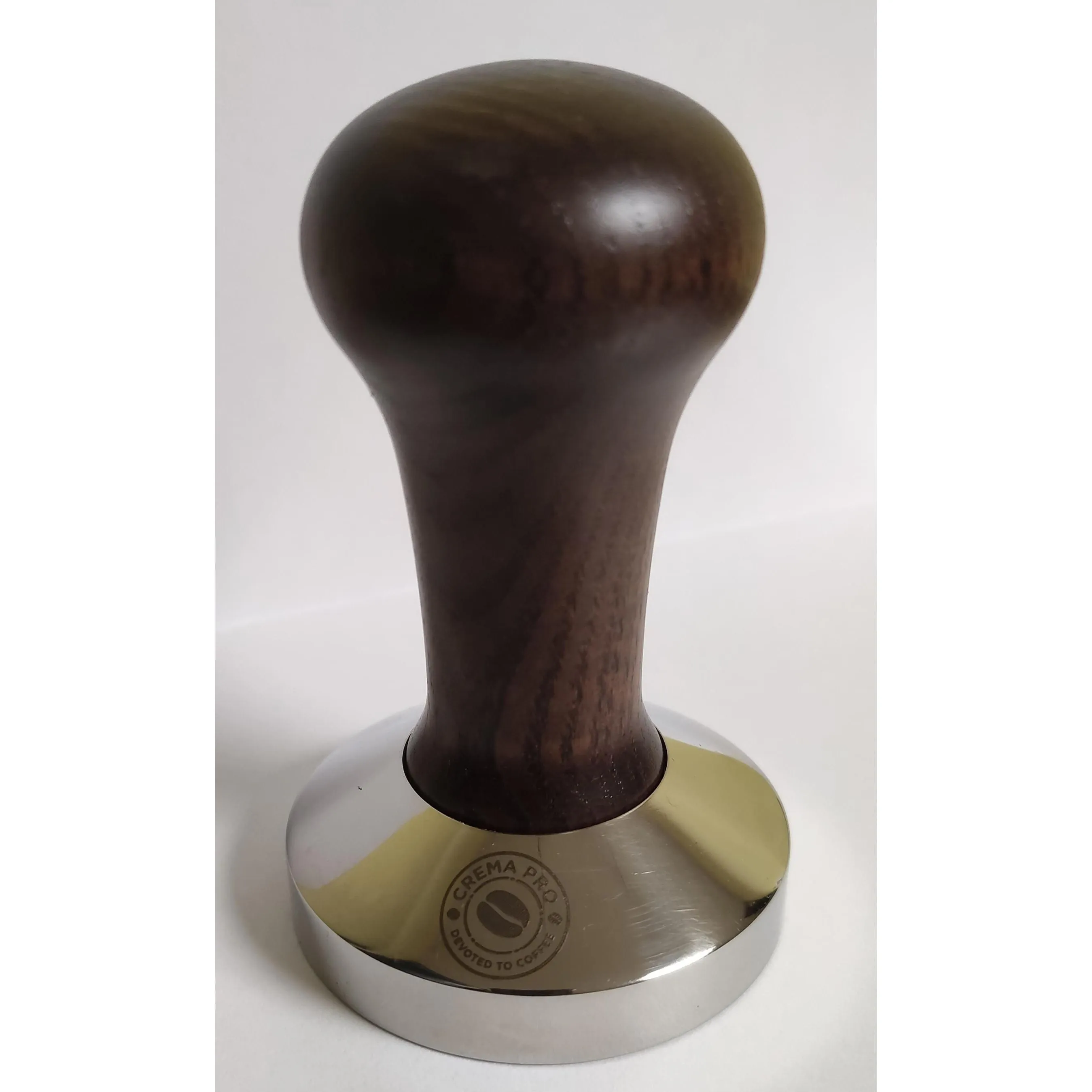 Crema Pro Espresso Tamper Ash Wood Flat Base 58mm