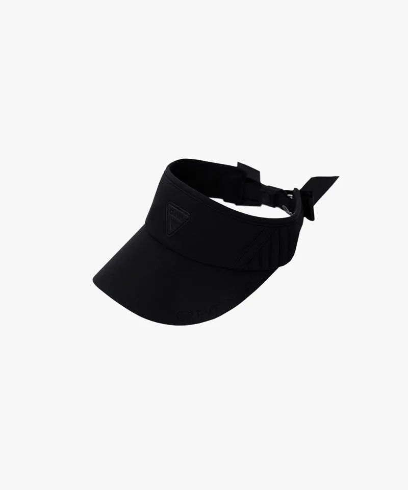 CREVE NINE: Gather Ribbon Sun Visor - Black