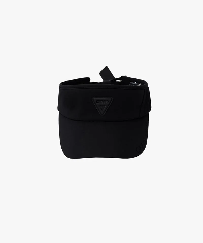 CREVE NINE: Gather Ribbon Sun Visor - Black