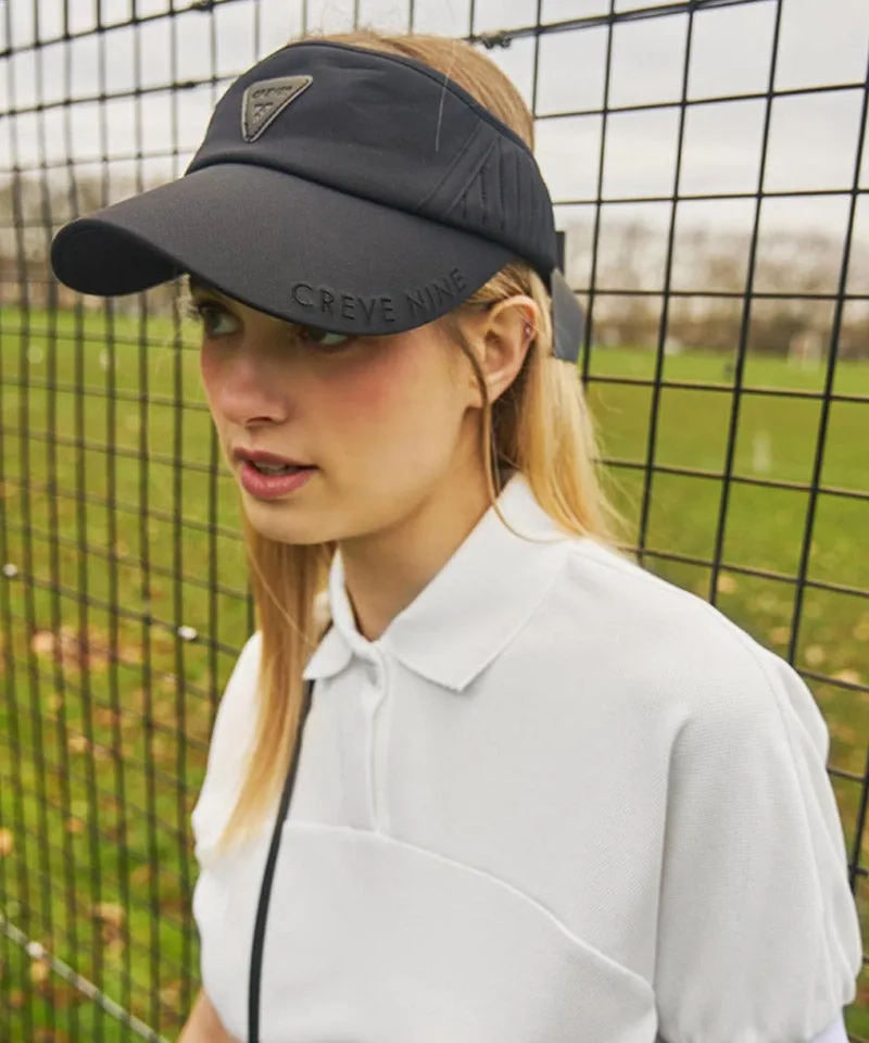 CREVE NINE: Gather Ribbon Sun Visor - Black