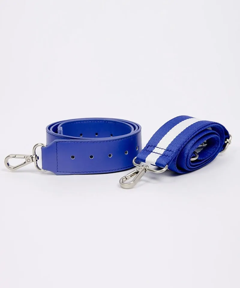 CREVE NINE:  Product Name Symbol Punching Boston Bag - Black Blue