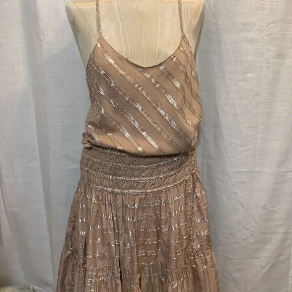 CURRENT AIR Large spaghetti strap top with matching mini skirt