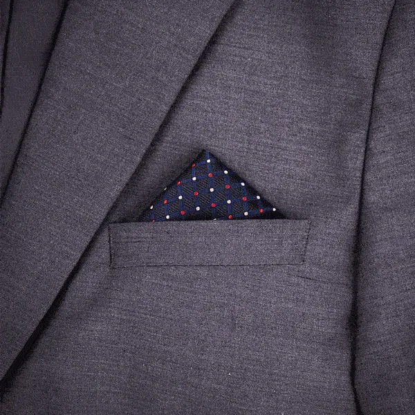 Dark Green Emerald Silk Pattern Pocket Square