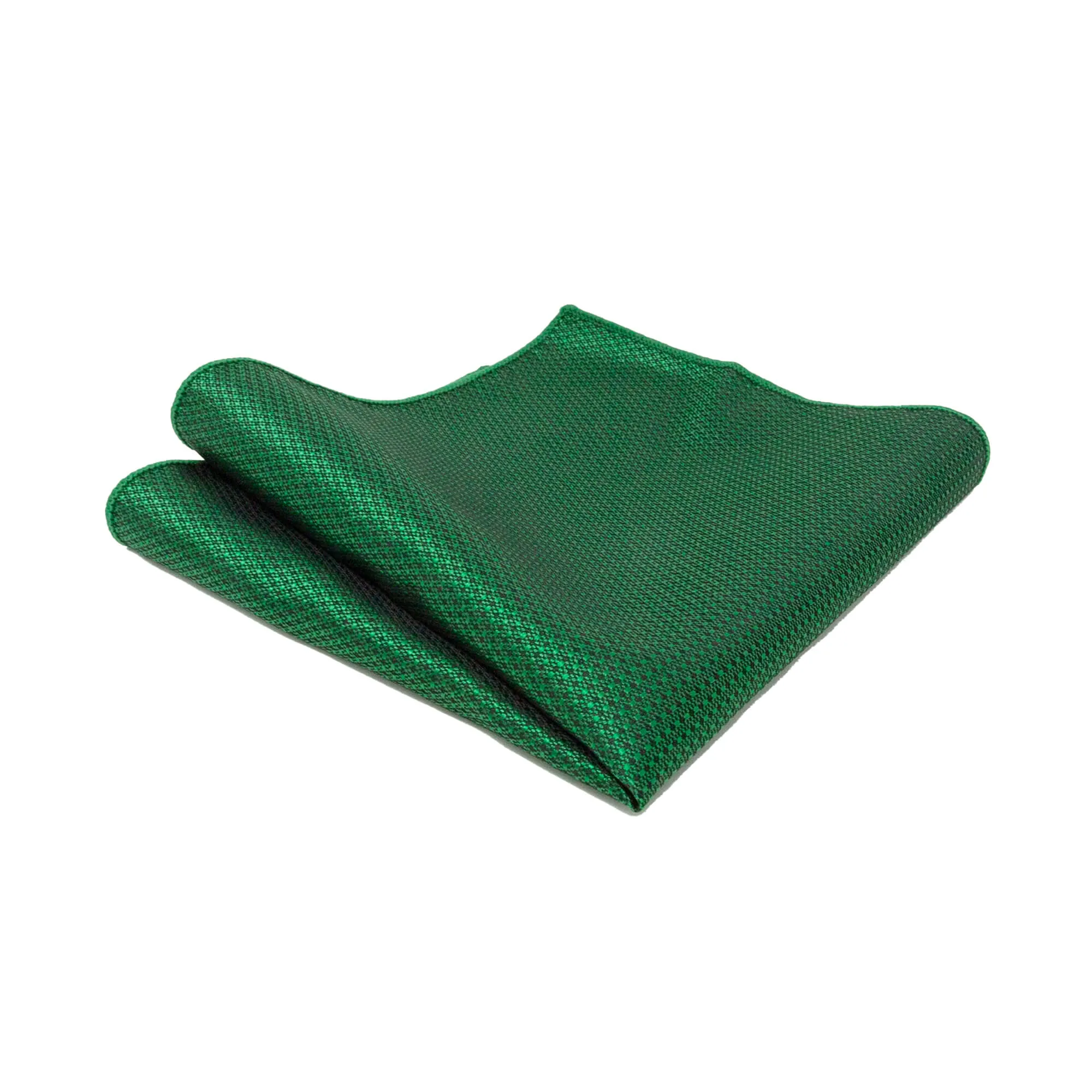 Dark Green Emerald Silk Pattern Pocket Square