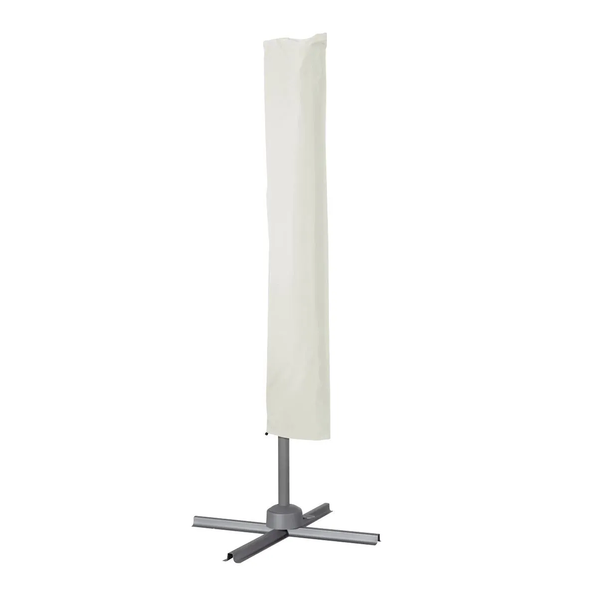 Dellonda Ø3m Garden/Patio Cantilever Parasol/Umbrella with Crank Handle, 360° Rotation, Tilt and Cover, Cream
