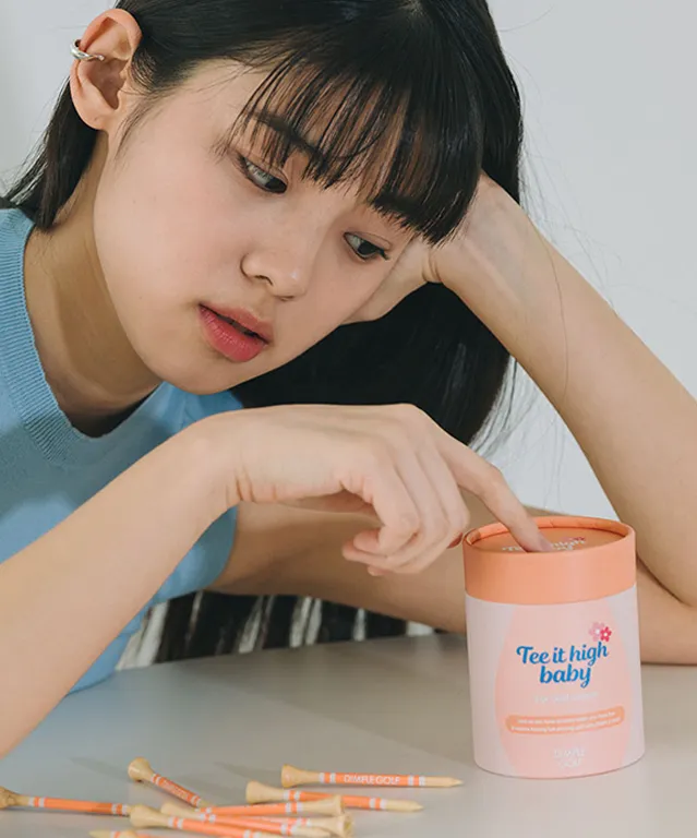 Dimple Golf Baby Lotion Wood Tee (60pcs)