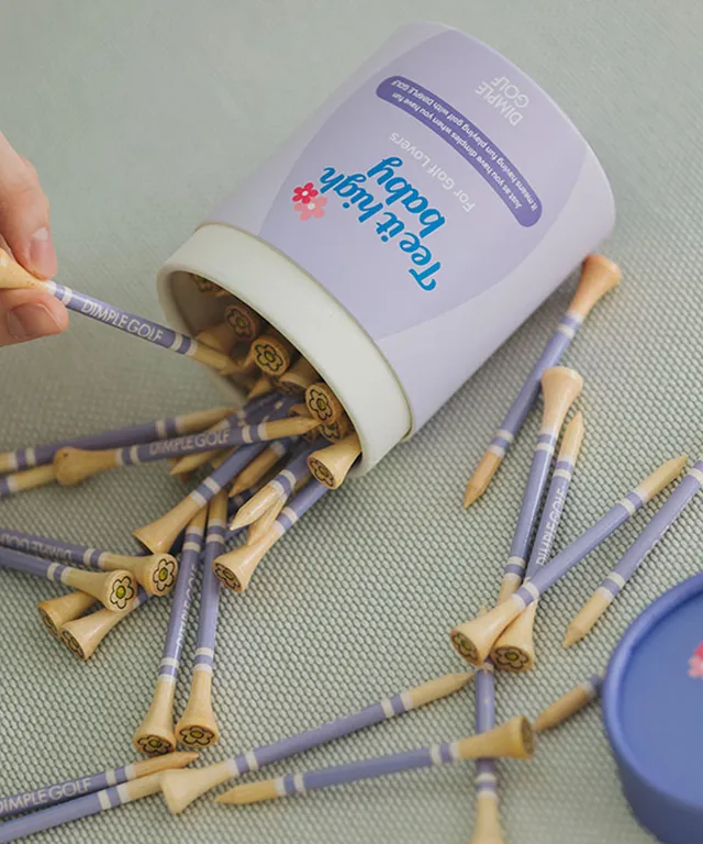 Dimple Golf Baby Lotion Wood Tee (60pcs)