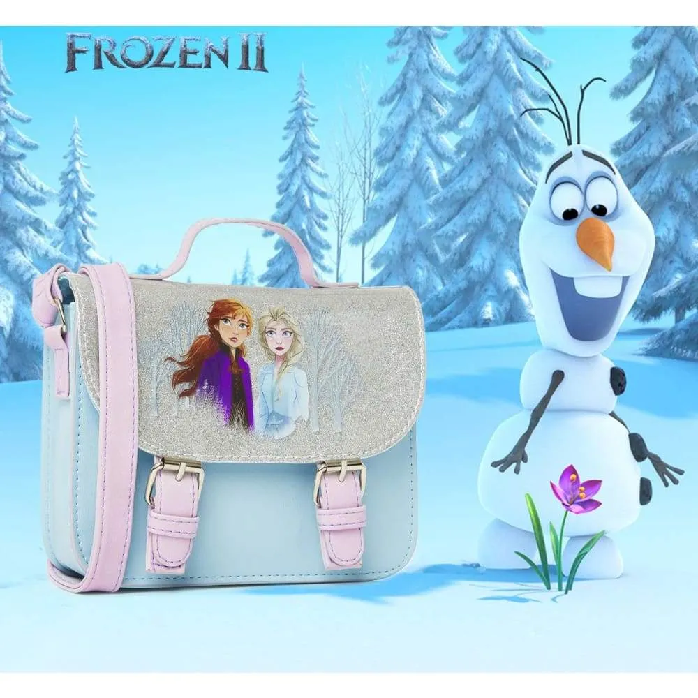 Disney Frozen Handbag, Glitter Satchel Bag with Anna and Elsa, for Girls