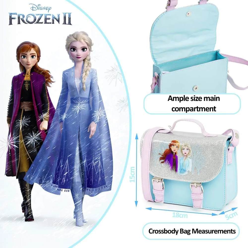 Disney Frozen Handbag, Glitter Satchel Bag with Anna and Elsa, for Girls