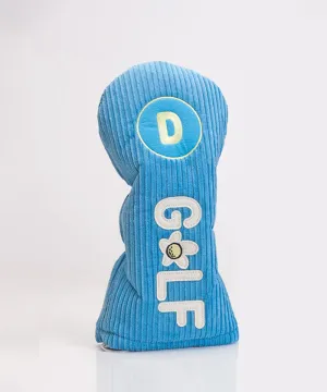DM Corduroy GOLF Driver Cover Blue