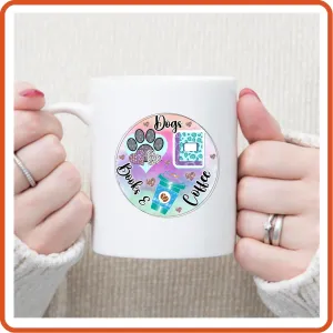 Dog Mugs -11oz Coffee Mug | Pets Lover Mugs | Dogs Books and Coffee