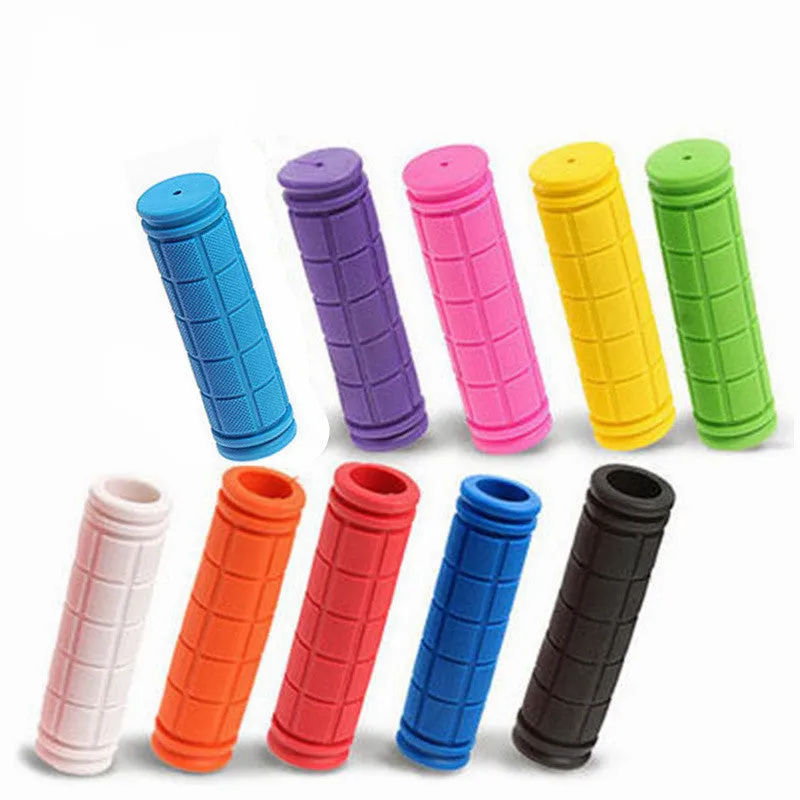 Double Lock Soft Rubber Cycling BMX MTB Mountain Bike Scooter Fixed Gear Handlebar Grips Bicycle Parts Accessory Tool