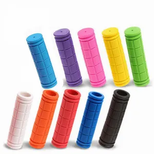 Double Lock Soft Rubber Cycling BMX MTB Mountain Bike Scooter Fixed Gear Handlebar Grips Bicycle Parts Accessory Tool