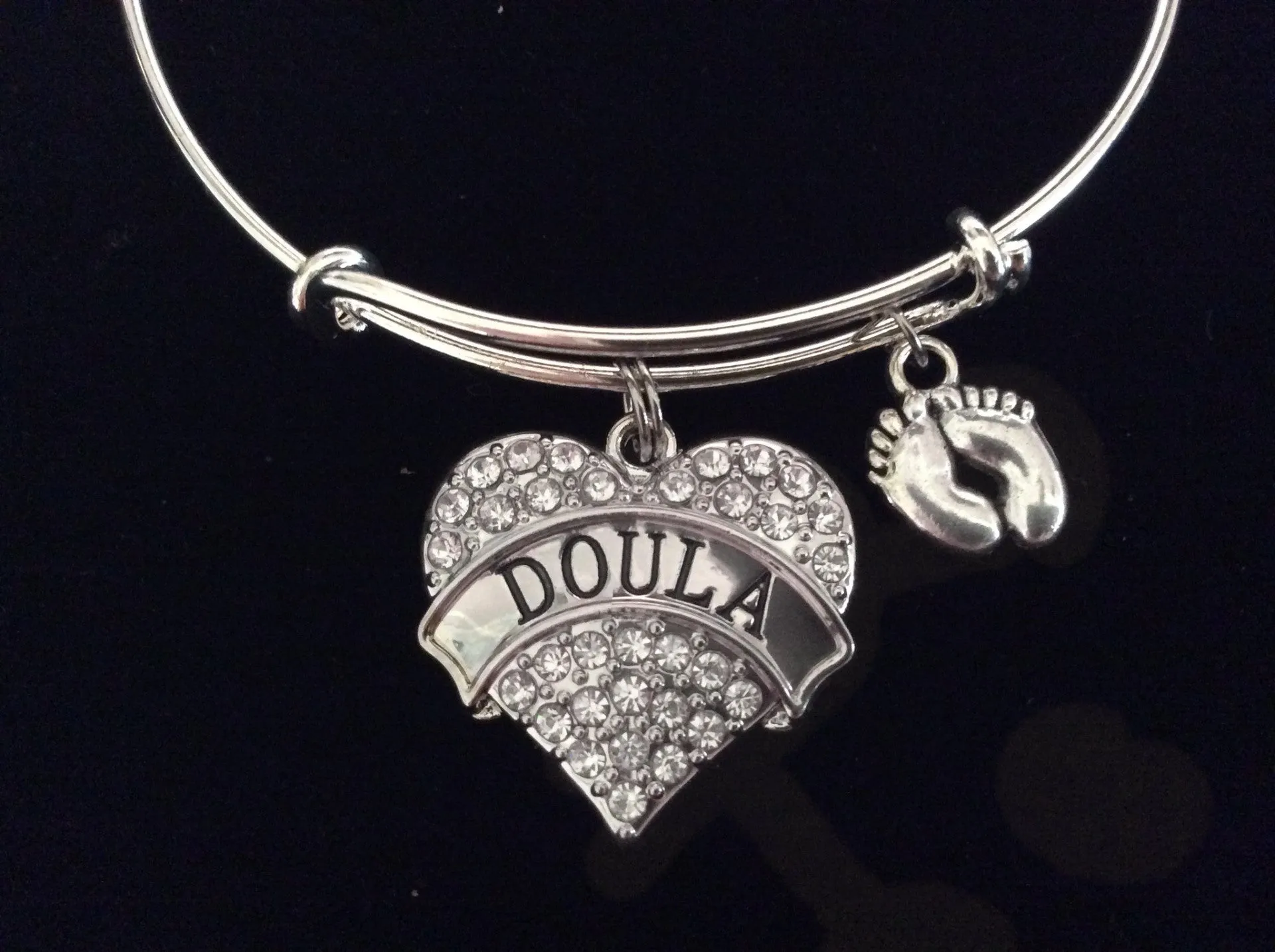 Doula Birth Coach Expandable Charm Bracelet Adjustable Bangle Childbirth Gift