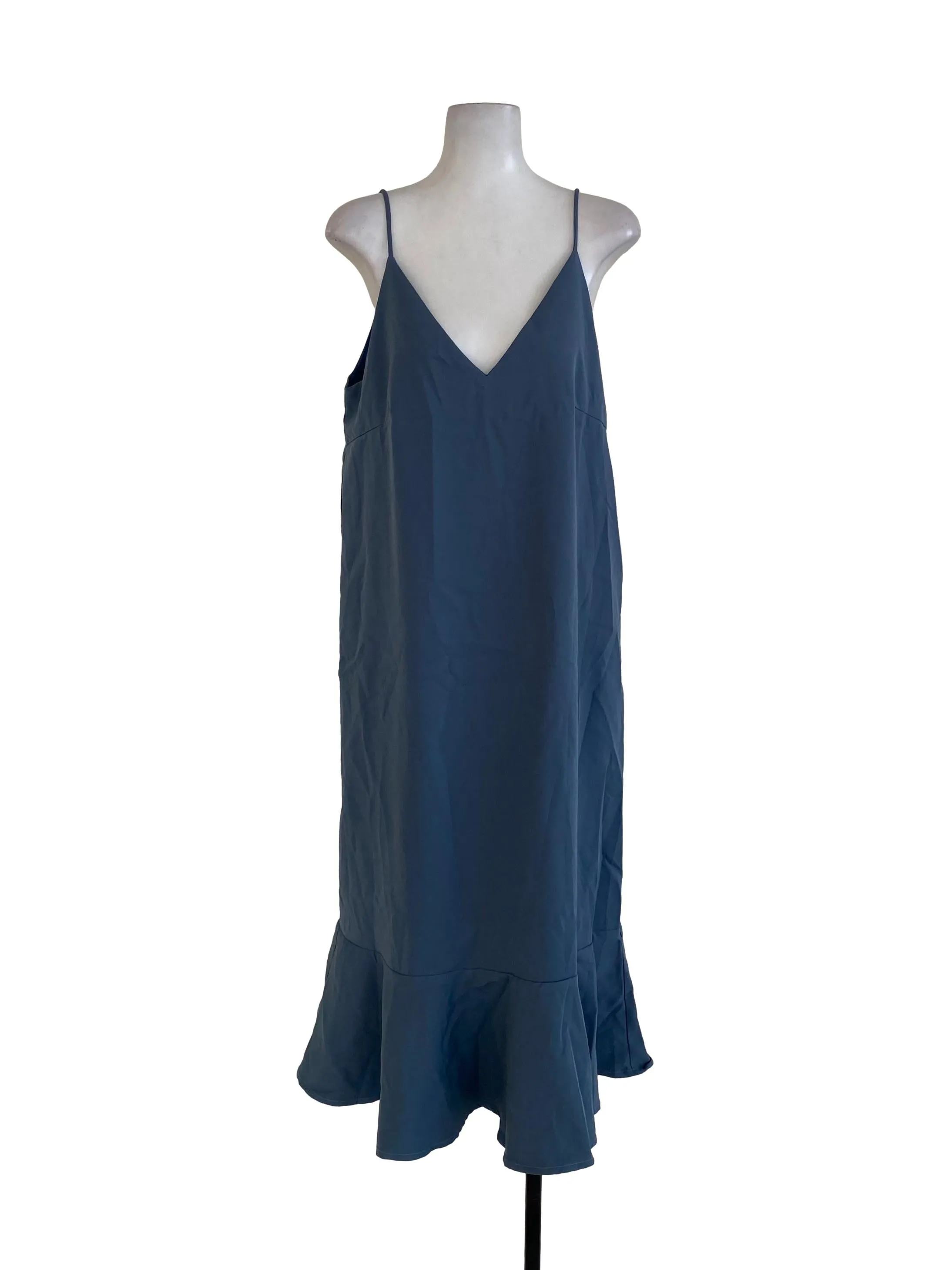 Dusty Blue Plain Dress