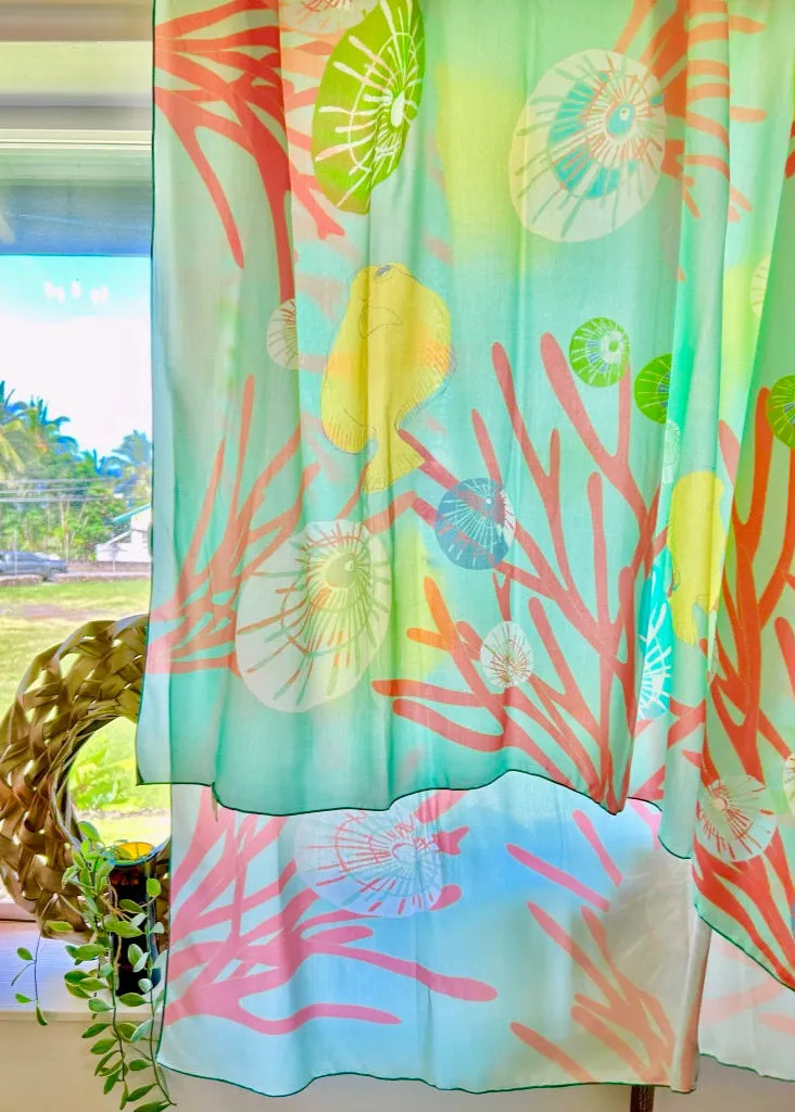 ECO PAREO - CORAL GARDEN Seafoam Green - TALL SIZE