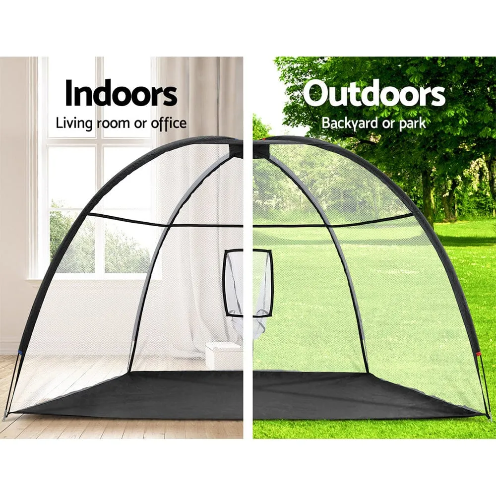 EFit 3.5m Golf Practice Net Portable Training Aid Driving Target Tent Black- ONLINE ONLY