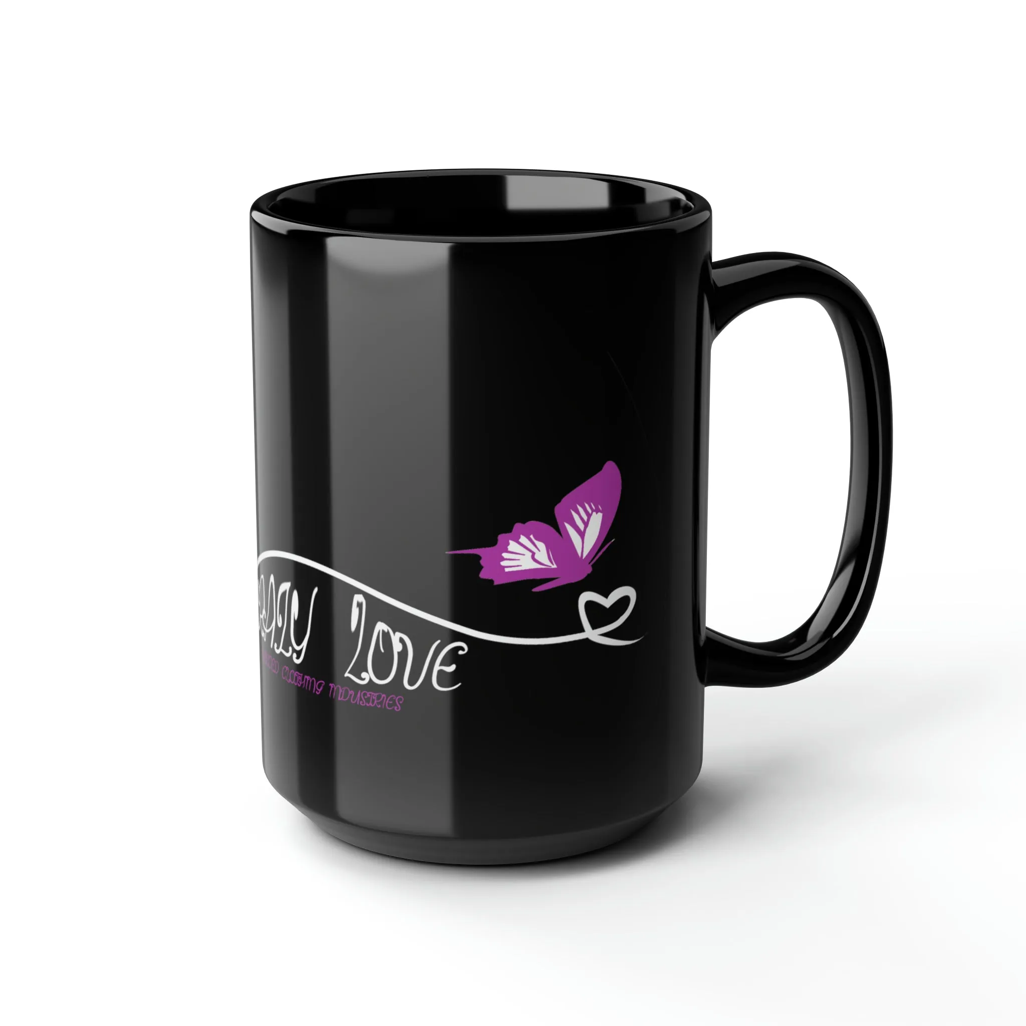 EL423 Crazy Love /Black Mug, 15oz