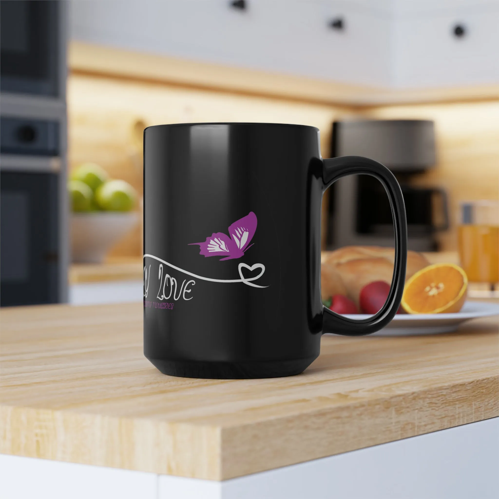 EL423 Crazy Love /Black Mug, 15oz