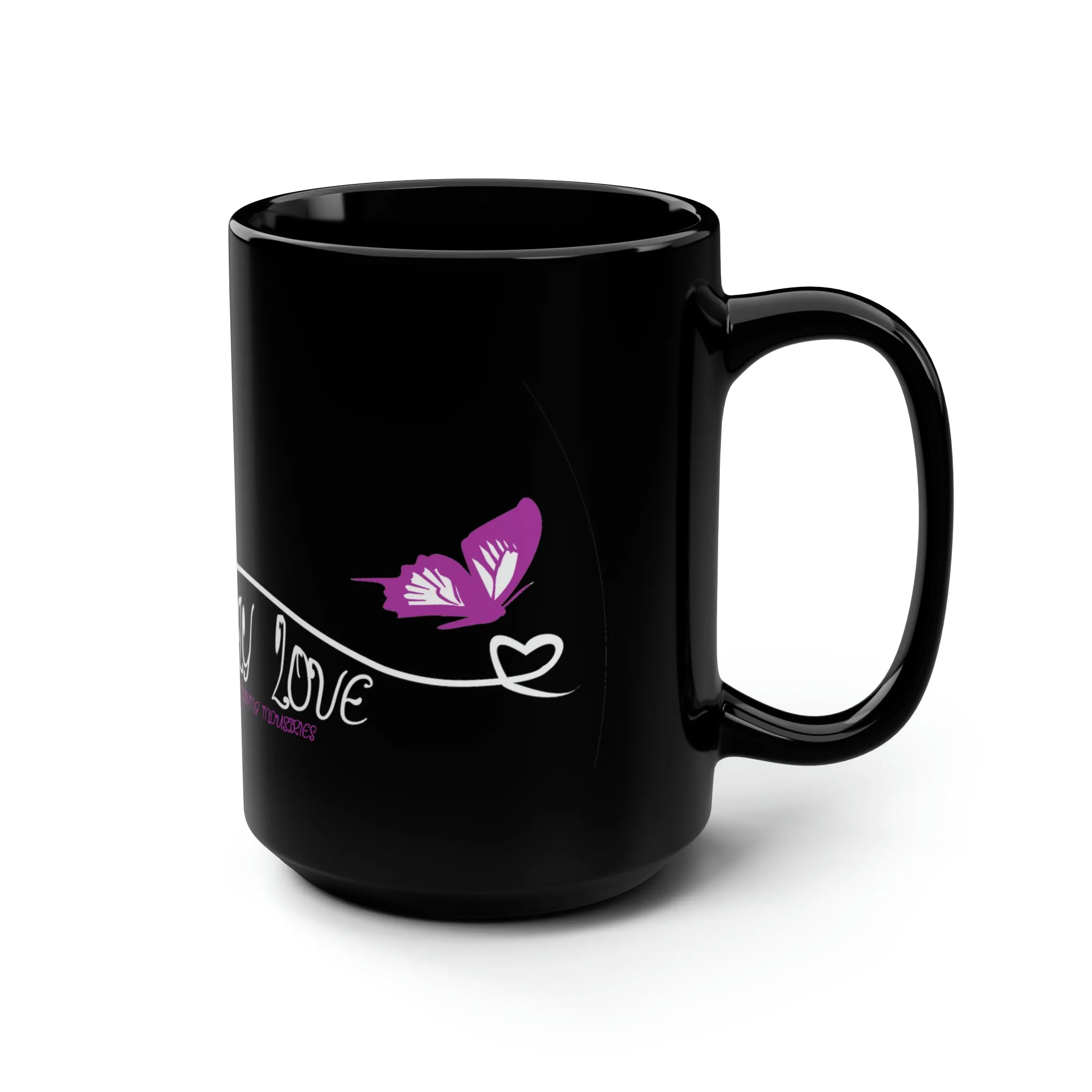 EL423 Crazy Love /Black Mug, 15oz