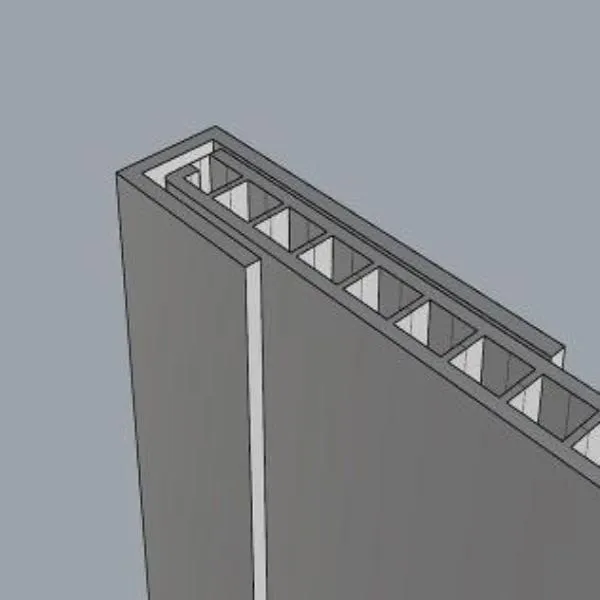 End Cap Trim Chrome Finish for Cladding 8mm Wall Panels 2.6m Long