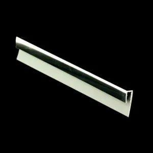 End Cap Trim Chrome Finish for Cladding 8mm Wall Panels 2.6m Long