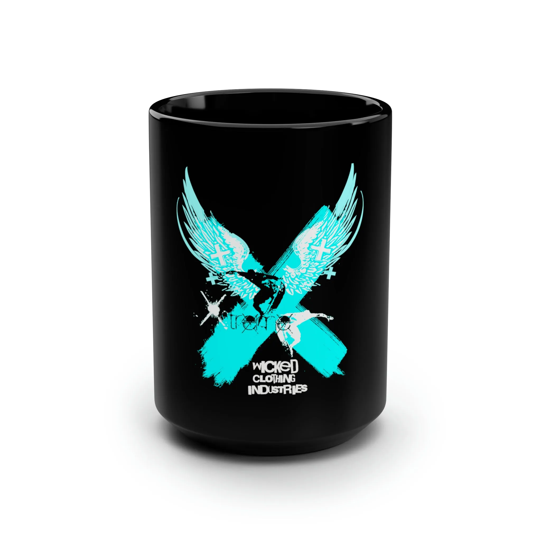 Extreme 1 Teal /Black Mug, 15oz