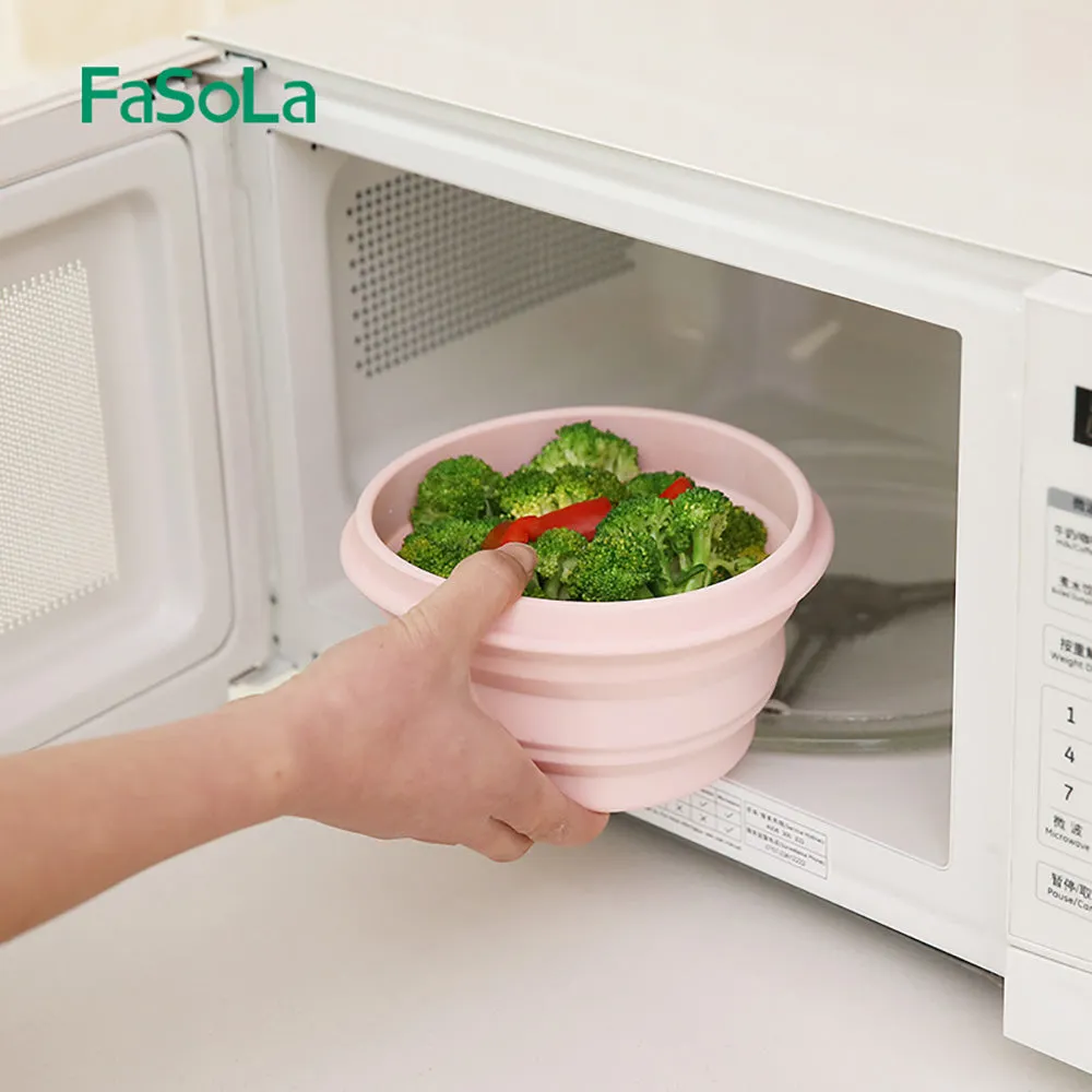 FaSoLa Travel Collapsible Silicone Bowl - Aqua Green 500ml