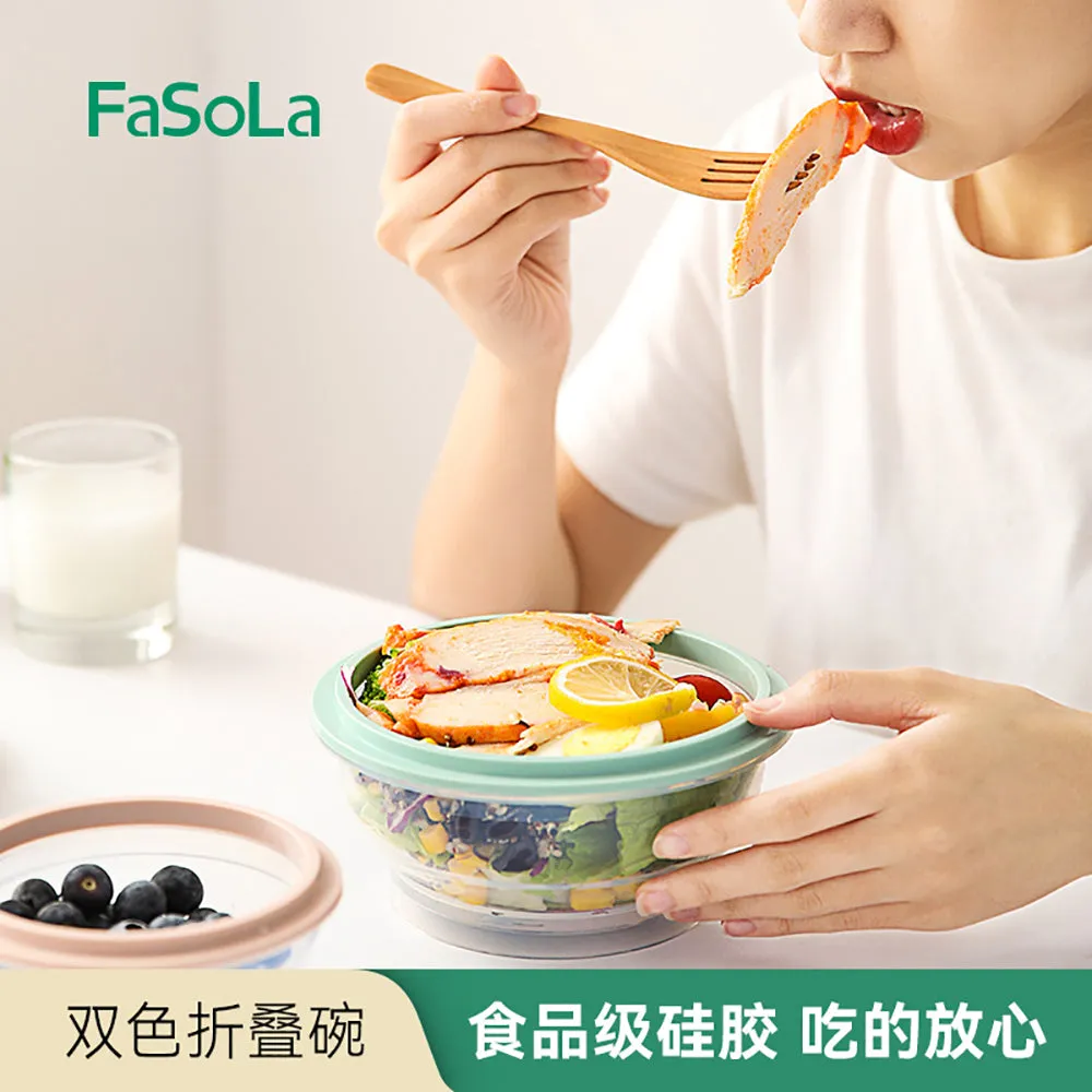 FaSola Two-Tone Collapsible Bowl - Pink, 335ml