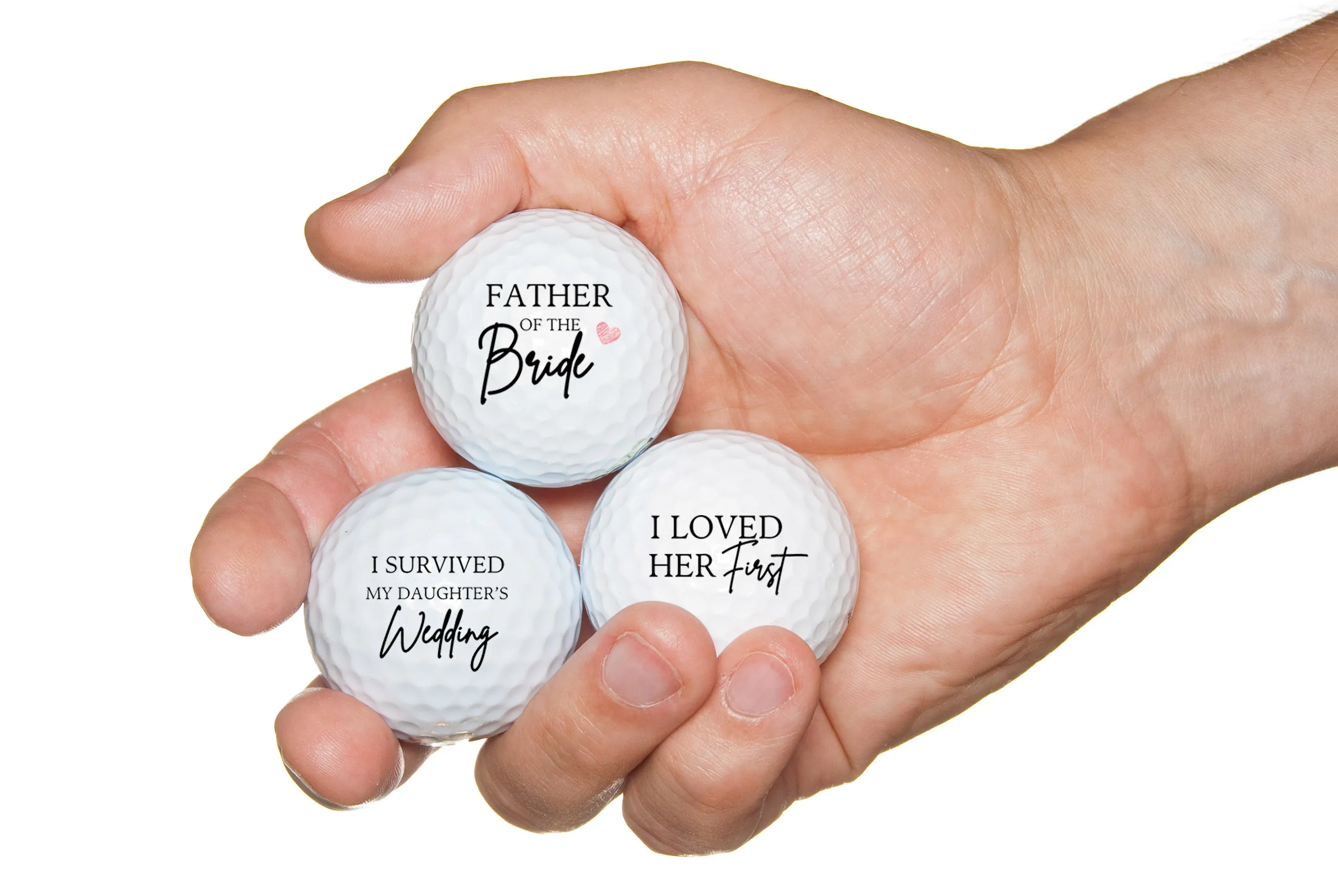 Father of the Bride Golf Balls - gift pack of 3 balls