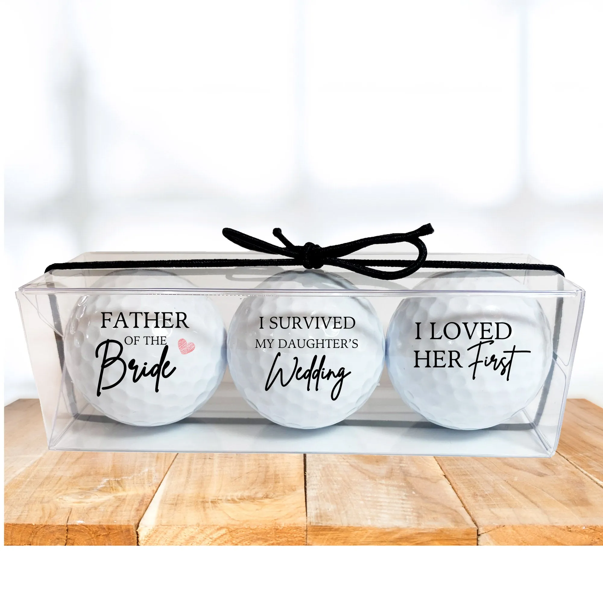 Father of the Bride Golf Balls - gift pack of 3 balls